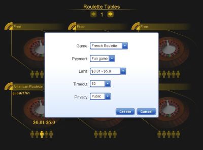 Online roulette game